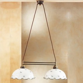 Lustră pe cablu Kolarz 731.82.25 NONNA 2xE27/75W/230V albastră