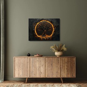 Tablou pe sticlă – Arborele vieții în lavă II. (70x50 cm)