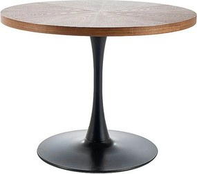 Masa AMADEO, stejar/negru mat, 100x76 cm