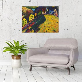 Tablou - Vasily Kandinsky, Houses at Murnau, reproducere (70x50 cm)