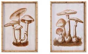 Tablou Mushrooms din lemn 50x80 cm - modele diverse