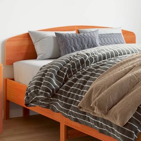 842505 vidaXL Tăblie de pat, maro ceruit, 140 cm, lemn masiv de pin