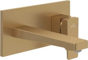 Baterie lavoar incastrata Villeroy&Boch Architectura Square auriu periat fara corp ingropat
