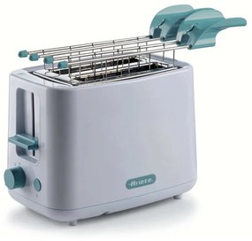 Prajitor de paine Ariete BREAKFAST 0157/04, 760W, 2 felii, Buton stop, 7 trepte, Tava pentru firimituri detasabila, Alb