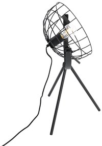 Lampă de masă industrială cu trepied negru reglabil - Hanze