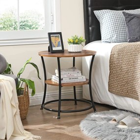 Masuta de cafea TAYLOR Ø 55 cm, rustic maro