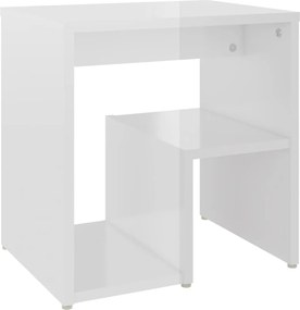 vidaXL Noptieră, alb extra lucios, 40 x 30 x 40 cm, PAL