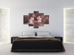 Tablou cu floare roz (150x105 cm)