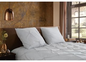 Lenjerie de pat gri din microfibră pentru pat de o persoană/extinsă 140x220 cm Pure Elegance – Good Morning