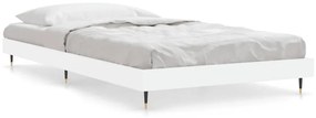 832197 vidaXL Cadru de pat, alb, 90x190 cm, lemn prelucrat