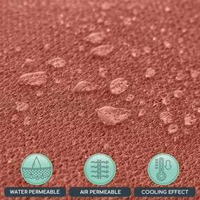 Parasolar pătrat, 3 x 3 m, poliester, respirabil