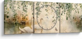 Tablou - Lac, acvariu (cu ceas) (90x30 cm)