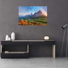 Tablou cu curcupeu deasupra stâncilor (90x60 cm)