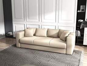 Canapea extensibilă dumonde cu ladă de depozitare si sezut confortabil din spuma high-density, Gloria Enjoy Camel 240x100 cm