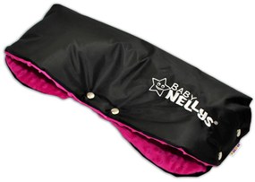 Încălzitor de mână (manșon) Baby Nellys ® pentru cărucioare - culoarea amarenei / negru