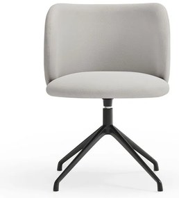 Scaun de sufragerie gri deschis tapițat Mogi – Teulat