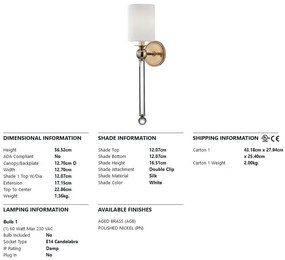 Aplica de perete design clasic GORDON alama antichizata