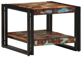 vidaXL Masuta de cafea multicolora 50x50x38 cm lemn masiv recuperat