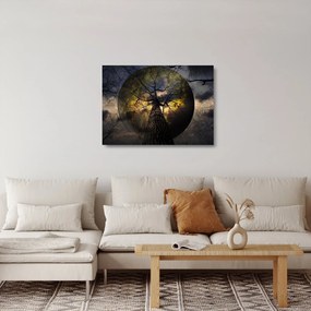 Tablou pe sticlă - Cerul enigmatic (70x50 cm)