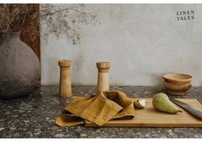 Prosop de vase din in 65x65 cm Amber Bronze Stripes – Linen Tales