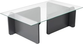 Masuta cafea FLAVIO, gri antracit/transparent, PAL/sticla, 105x65x30 c