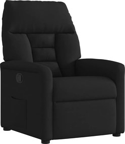 vidaXL Fotoliu rabatabil, negru, material textil