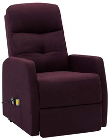 321349 vidaXL Fotoliu de masaj rabatabil cu ridicare, violet, material textil