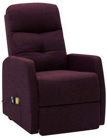 321349 vidaXL Fotoliu de masaj cu ridicare, violet, material textil