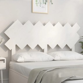 819221 vidaXL Tăblie de pat, alb, 141x3x80,5 cm, lemn masiv de pin