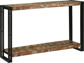 vidaXL Masă de consolă cu raft 120 x 33 x 75 cm Lemn recuperat masiv