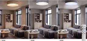 Brilagi - LED dimabil VELVET SM. VARI 24W/230V 3000-6500K Ø 45 cm gri + telecomandă