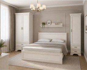 Mobilier dormitor clasic TIFFANY II-2, crem, PAL laminat, 4 piese