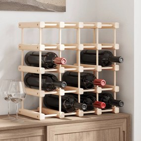 353751 vidaXL Raft de vin pentru 20 sticle, 46,5x23x46,5 cm, lemn masiv pin