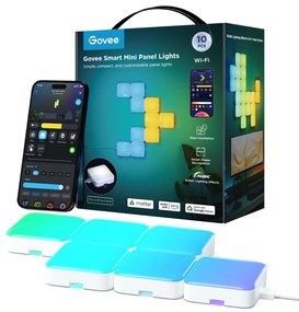 Govee - 10x panou mini RGBIC Wi-Fi inteligent