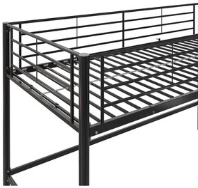 Pat pentru copii negru înalt 90x200 cm Jodie – Støraa