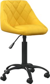 vidaXL Scaun de bucătărie, galben muștar, catifea