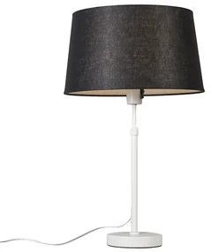 Lampă de masă albă cu abajur negru 35 cm reglabilă - Parte