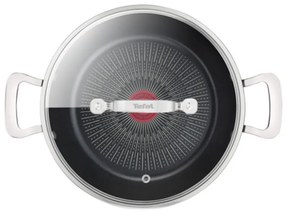 Tigaie wok Tefal G2557172 SHAL26CV M UNLIMITED, 26 cm, Capac, Acoperire antiaderenta, Thermo-Signal, Inductie, Negru