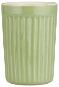 Cana ceramica cu striatii ESPRESSO MYNTE WASABI 100 ml verde