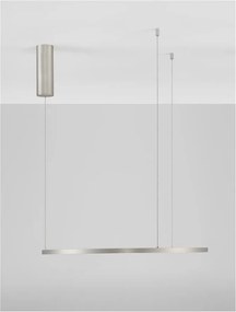Lustra LED suspendata design modern circular TARQUIN D-60cm argintie