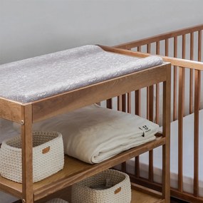 Saltea din spuma pentru masa de infasat din lemn, impermeabila cu margini de protectie, 70x40 cm Boho Dark by Woodies