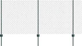 vidaXL Gard cu Stâlp Verde 1 x 25 m Oțel și PVC