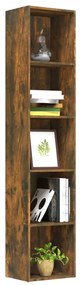 Bibliotecă, stejar fumuriu, 40x30x189 cm, lemn prelucrat