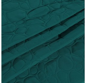 Tyrkysový přehoz na postel se vzorem STONE Dimensiune: 200 x 220 cm