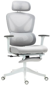 HOMCOM Fotoliu birou fauteuil de birou, înălțime reglabilă, spătar înclinabil, suport pentru cap rotativ, 71x70x119cm, negru | Aosom Romania