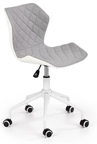 Scaun de birou copii Matrix III alb gri