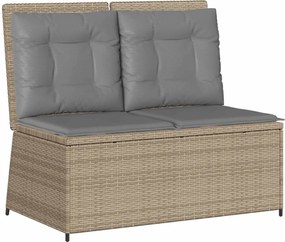 vidaXL Bancă de grădină Bej poliratan