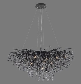 Lustra suspendata design magnific ICICLE negru, 50x100cm