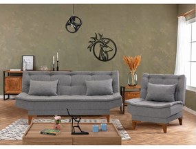 Set canapea fotoliu Syrma Tkm (gri). 1087985