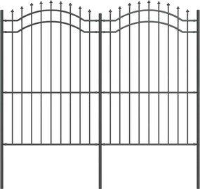 vidaXL Gard de Grădină Gri 240 x 215 cm Oțel vopsit în pulbere